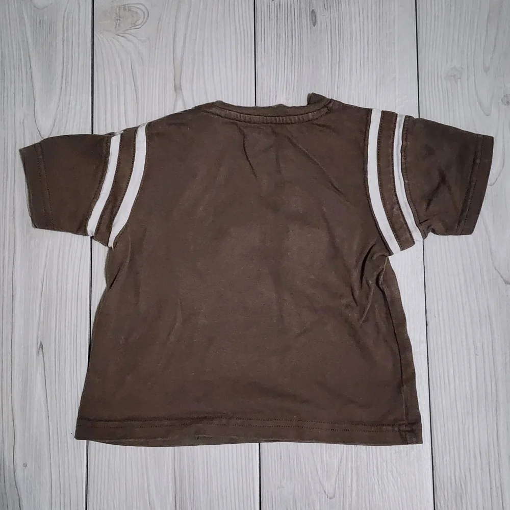 Gymboree Brown short sleeve Tee with Tiger Face Size 6-12 Mo